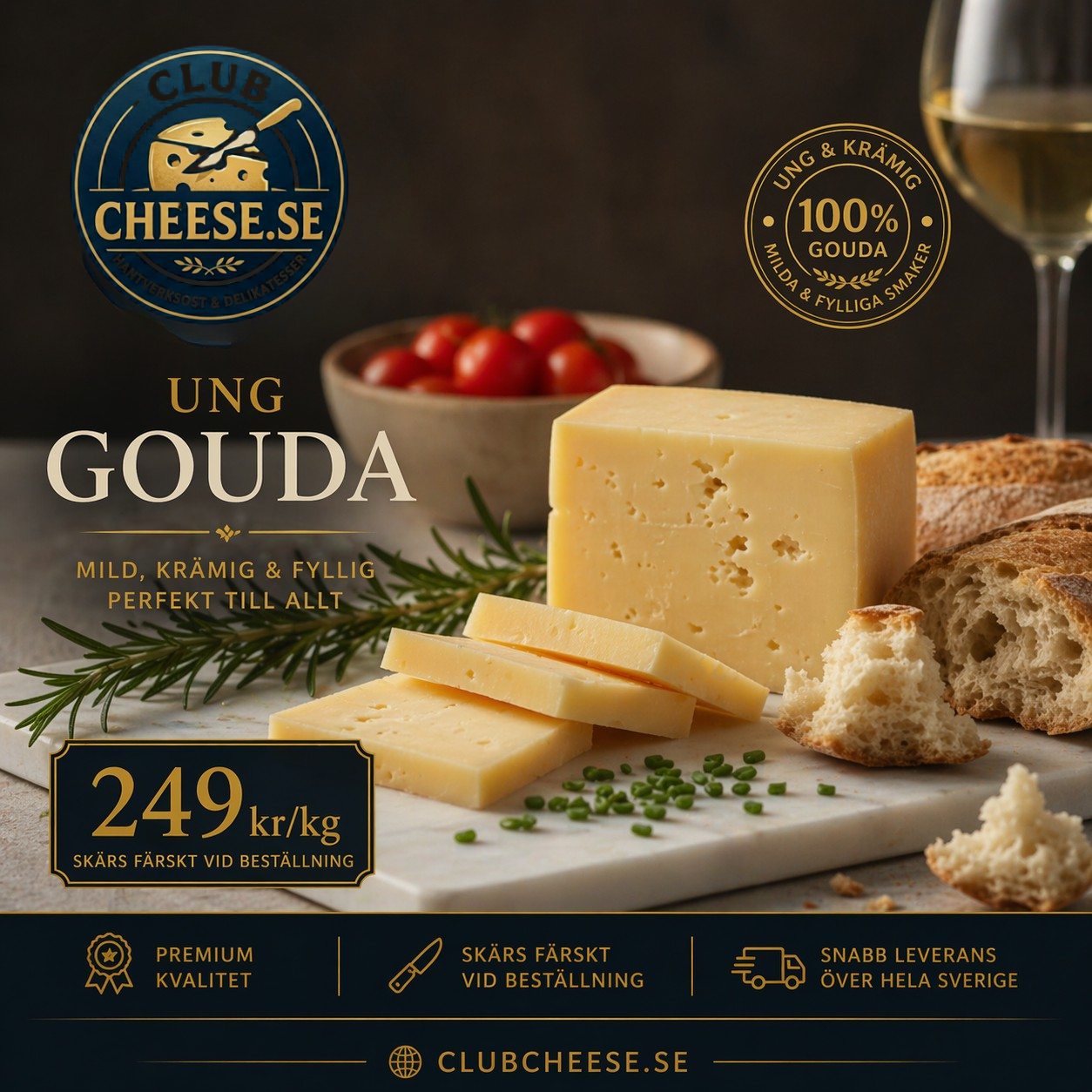 Ung Goudaost – Mild & Krämig Holländsk Hantverksost